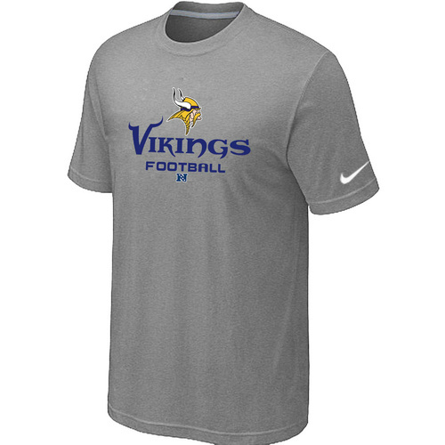  Minnesota Vikings Critical Victorylight Grey TShirt 30 