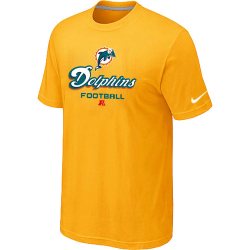  Miami Dolphins Critical Victory Yellow TShirt 8 