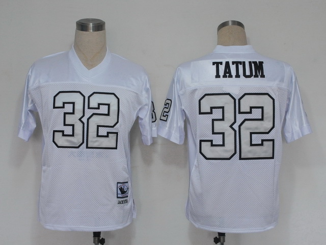 NFL Jerseys Oakland Raiders 32 Jack Tatum White(Silver Number)