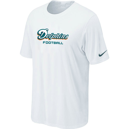  Nike Miami Dolphins Sideline Legend Authentic Font TShirt White 78 