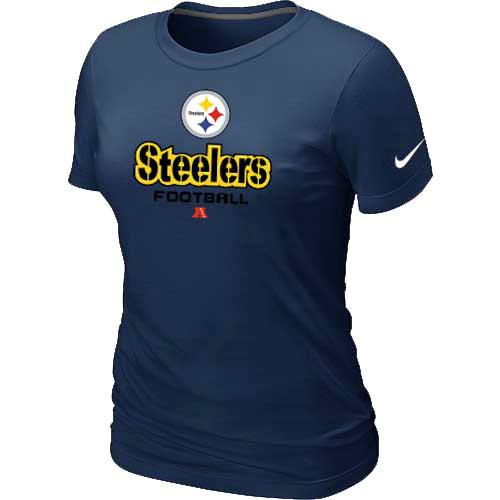  Pittsburgh Steelers D- Blue Womens Critical Victory TShirt 51 