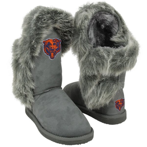 NFL Chicago Bears Womens Cuce Shoes Ladies Fanatic Boots Gray