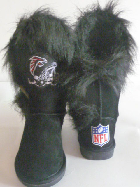 NFL Atlanta Falcons Cuce Shoes Womens Cheerleader Boots - Black