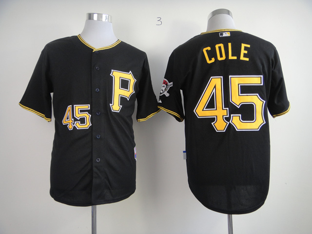 MLB Pittsburgh Pirates #45 Cole Jersey Black