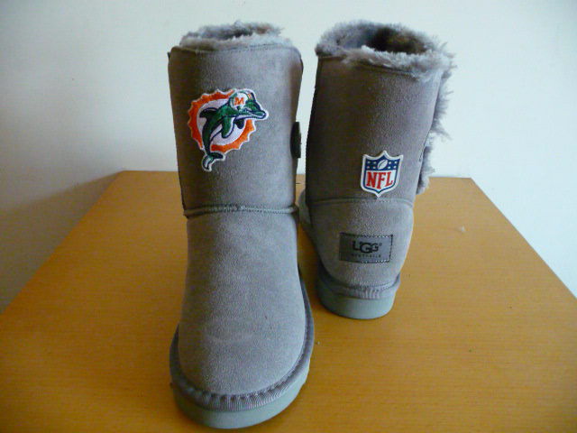 Womens Miami Dolphins Cheerleader Boots Gray