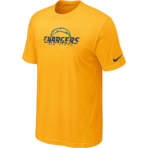  Nike San Diego Chargers Authentic Logo TShirt Yellow 89 