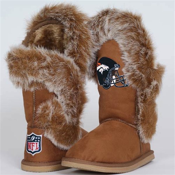 NFL Denver Broncos Womens Cuce Shoes Ladies Fanatic Boots Brown