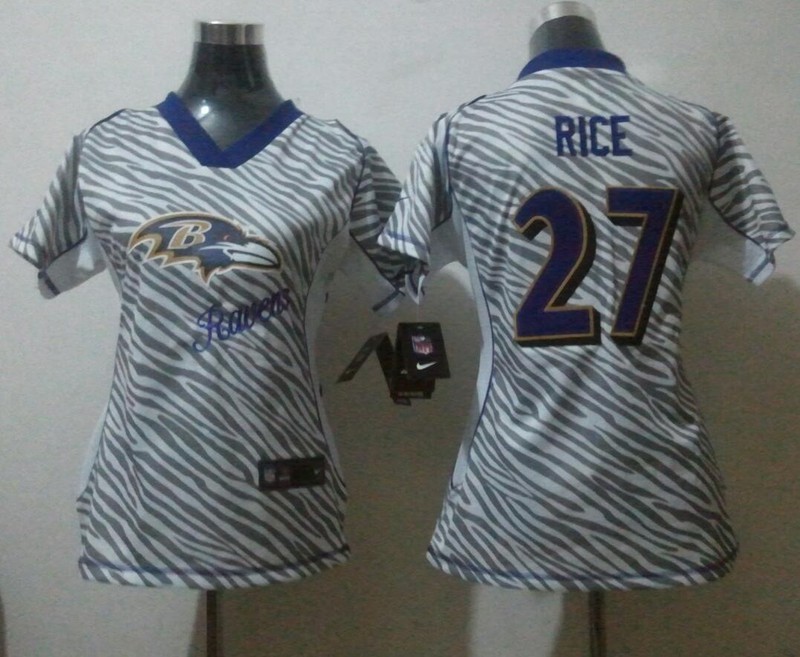 NFL Baltimore Ravens #27 Rice Women Zmbra Jersey