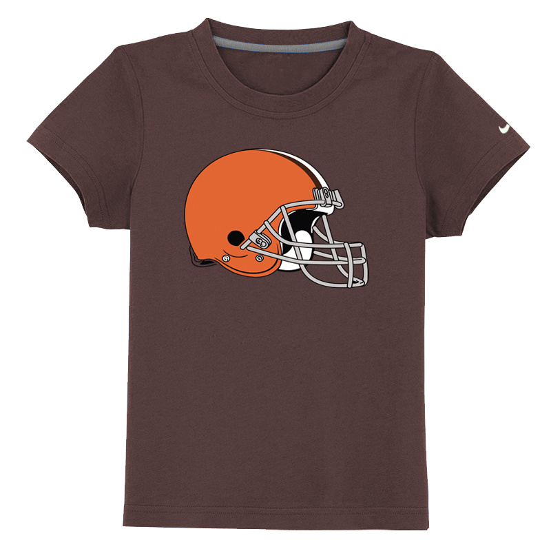 cleveland Browns Sideline Legend Authentic Logo Youth T Shirt Brown