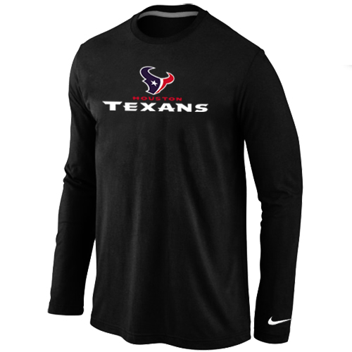 Nike Houston Texans Authentic Logo Long Sleeve T-Shirt Black