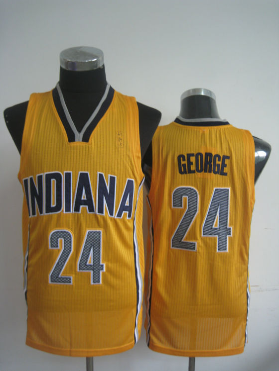 NBA Indiana Pacers Paul George #24 jersey yellow