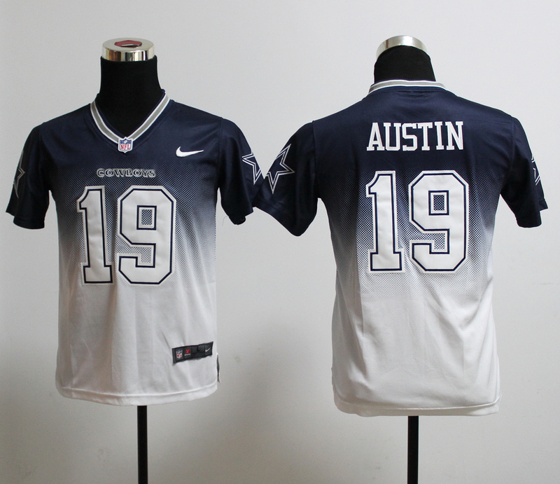 Nike NFL Dallas Cowboys #19 Austin Fadeaway Drift Fashion II Youth Jersey