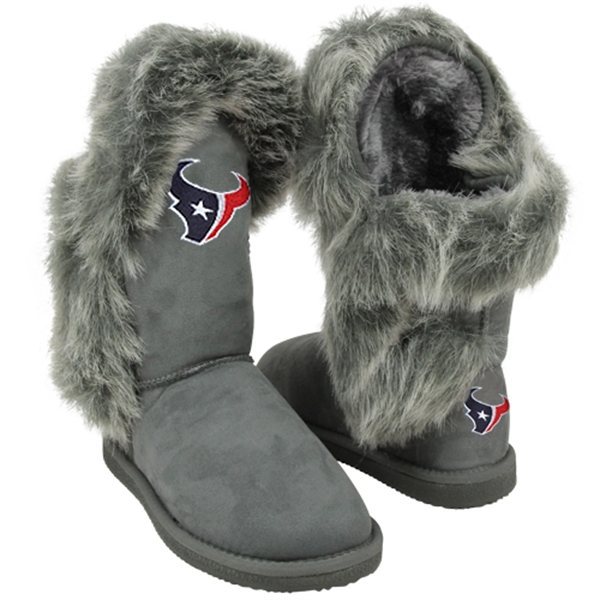 NFL Houston Texans Womens Cuce Shoes Ladies Fanatic Boots Gray