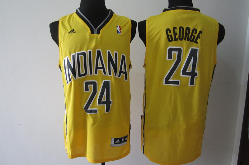 adidas Indiana Pacers #24 George yellow jersey