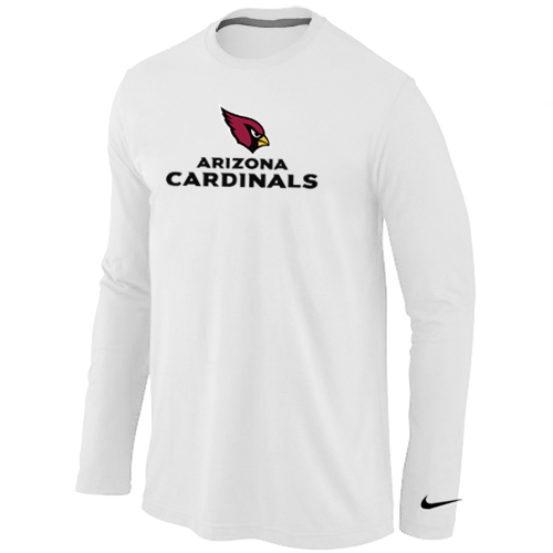 Nike Arizona Cardinals Authentic Logo Long Sleeve T-Shirt white