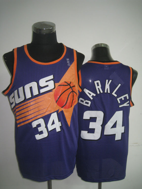 NBA Phoenix Suns 34 Barkley Jersey purple