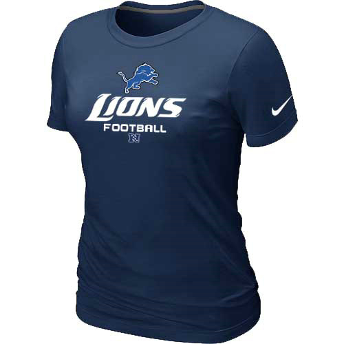  Detroit Lions D- Blue Womens Critical Victory TShirt 60 