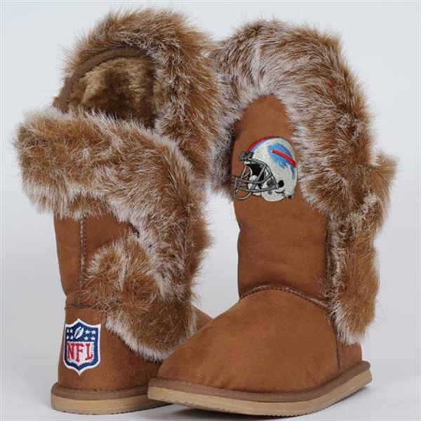 NFL Womens Buffalo Bills Cuce Shoes Ladies Fanatic Boots Brown