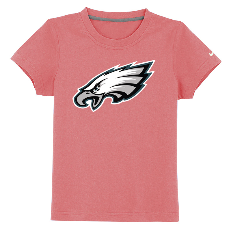 Philadelphia Eagles Authentic Logo Youth T Shirt pink