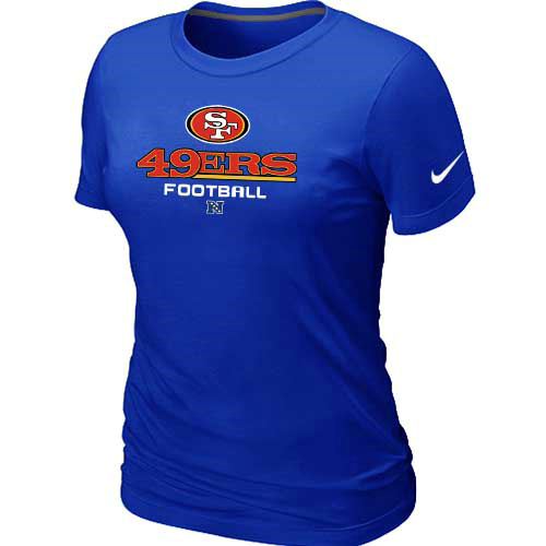  San Francisco 49 ers Blue Womens Critical Victory TShirt 218 