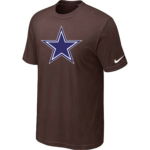  Dallas Cowboys Sideline Legend Authentic Logo TShirt Brown 65 