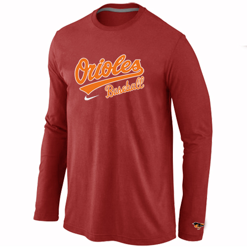 Nike Baltimore Orioles Long Sleeve T-Shirt RED