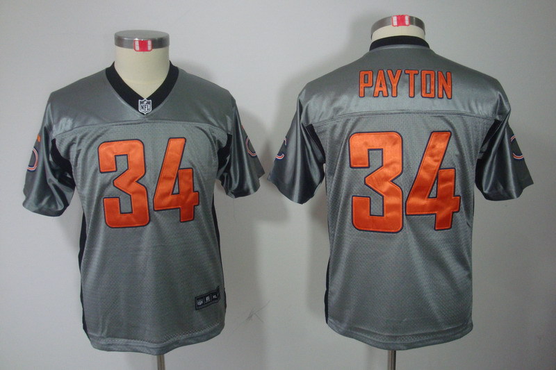 NFL Chicago Bears #34 Payton Youth Grey Lights Out Jersey
