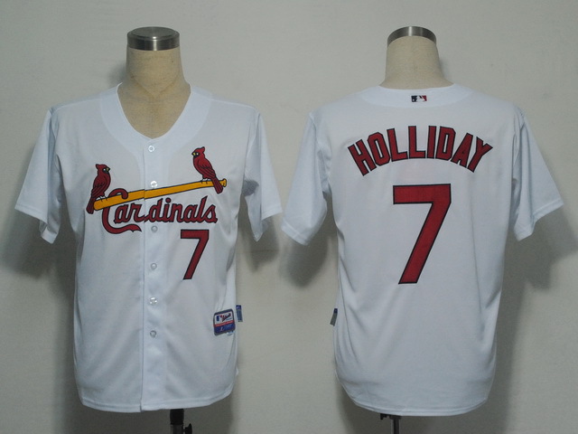 MLB Jerseys St. Louis Cardinals 7 Holliday White Cool Base