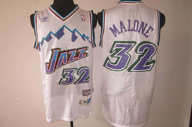NBA Utah Jazz #32 Malone White Jersey