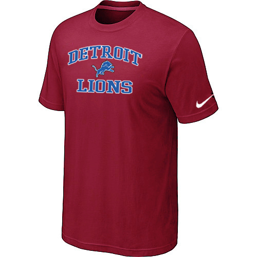  Detroit Lions Heart& Soul Red TShirt 82 