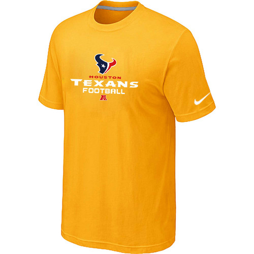  Houston Texans Critical Victory Yellow TShirt 34 