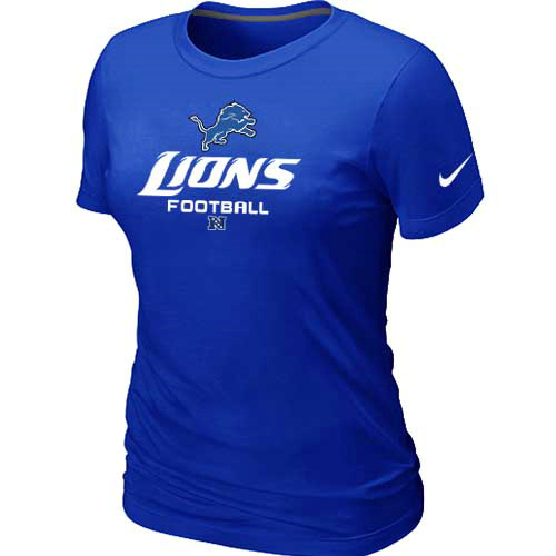  Detroit Lions Blue Womens Critical Victory TShirt 62 