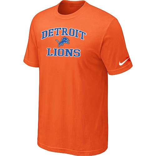  Detroit Lions Heart& Soul Orange TShirt 83 