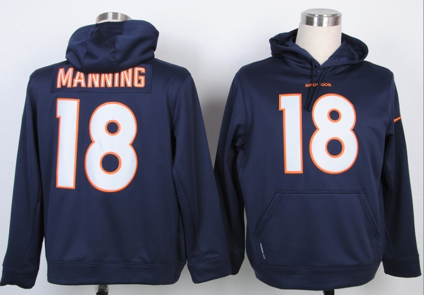 NFL Denver Broncos Manning #18 Blue Hoodie