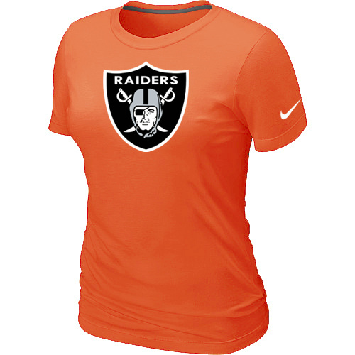  Oakland Raiders Orange Womens Logo TShirt 43 