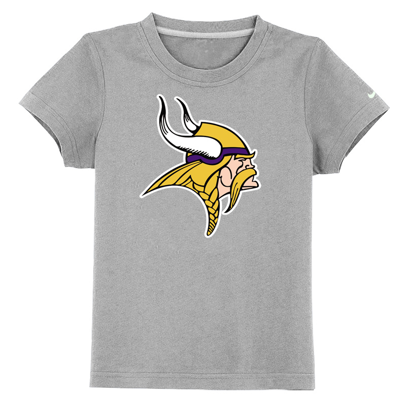 Minnesota Vikings Sideline Legend Authentic Logo Youth T Shirt Grey