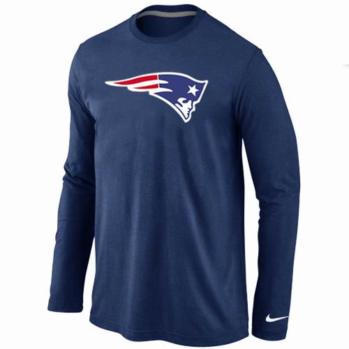 Nike New England Patriots Logo Long Sleeve T-Shirt D.Blue