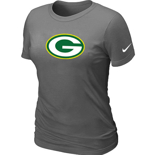  Green Bay Packers D- Grey Womens Logo TShirt 118 