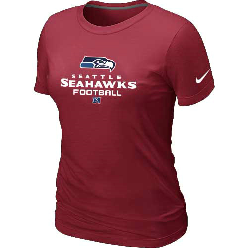  Seattle Seahawks Red Womens Critical Victory TShirt 38 