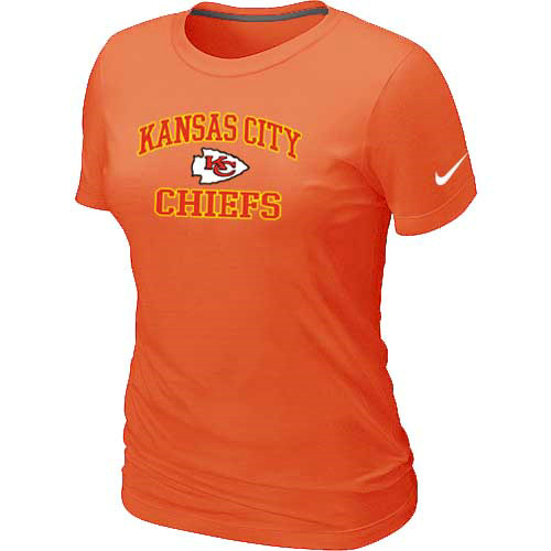  Kansas City Chiefs Womens Heart& Soul Orange TShirt 28 