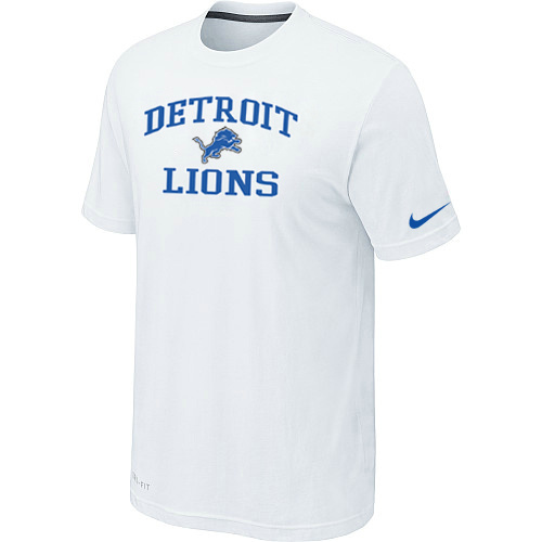  Detroit Lions Heart& Soul White TShirt 81 