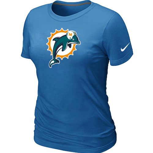  Miami Dolphins L-blue Womens Logo TShirt 62 