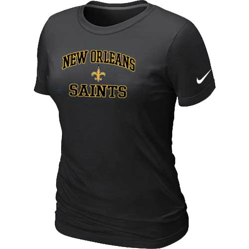 New Orleans Sains Womens Heart &Soul Black TShirt 59