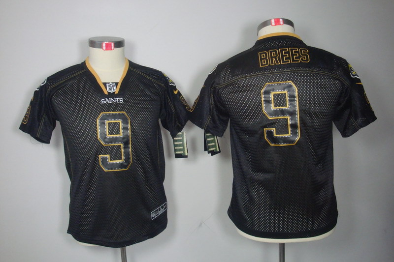 NFL New Orleans Saints #9 Brees Youth Lights Out Jersey
