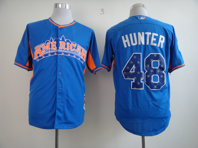 2013 MLB All Star Detroit Tigers #48 Hunter Jersey Blue