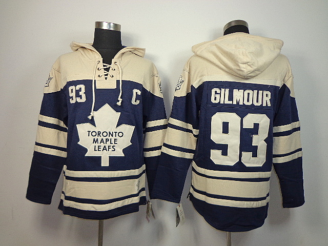 NHL Toronto Maple Leafs #93 Gilmour Blue Hoodie
