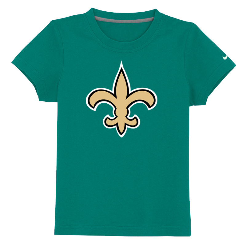 New Orleans Saints Authentic Logo Youth T Shirt Green