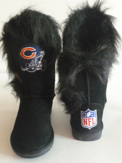 NFL Chicago Bears Cuce Shoes Womens Cheerleader Boots - Black