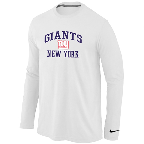 Nike New York Giants Heart & Soul Long Sleeve T-Shirt White