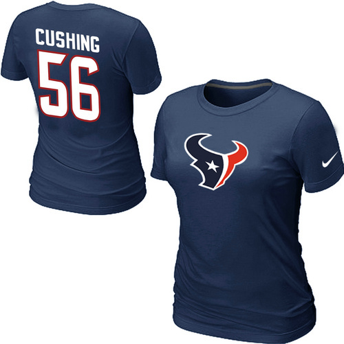  Nike Houston Texans 56  Cushing Name& Number D-B Lue Womens TShirt 21 